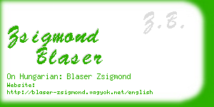 zsigmond blaser business card